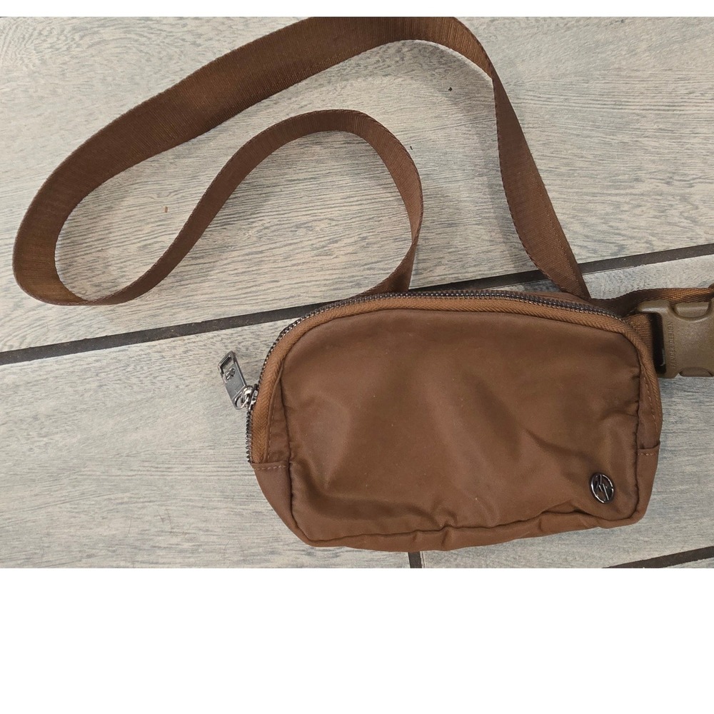 Pander Everywhere Belt Bag Brown Nylon Crossbody Waist Pack Fanny Pack
